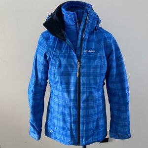 Columbia Plaid Blue Jacket